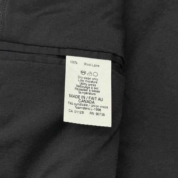 Lauren Ralph Lauren Size 46R Black Wool Pinstripe Single Breasted Suit Jacket - Picture 5 of 11